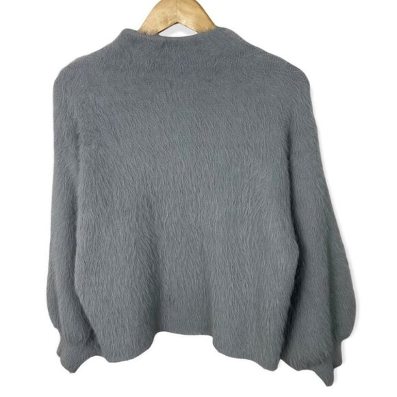 NWT Line and Dot Fuzzy Adler Sweater Grey Heather Grey Size Large New With Tags - Picture 5 of 15